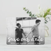 Save The Date Typographie audacieuse Mariage moderne (Debout devant)