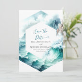 Save The Date Typographie Beau Mariage nautique (Debout devant)