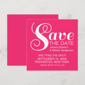 Save The Date Typographie chic Enregistrer l'Invitation de date, (Devant / Derrière)