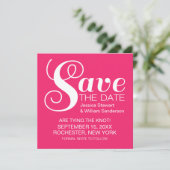 Save The Date Typographie chic Enregistrer l'Invitation de date, (Debout devant)