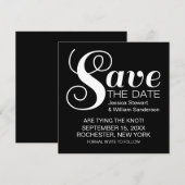Save The Date Typographie chic Enregistrer l'Invitation de date, (Devant / Derrière)