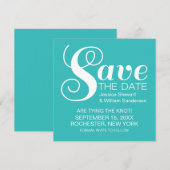 Save The Date Typographie chic Enregistrer l'Invitation de date, (Devant / Derrière)