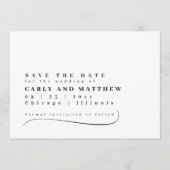 Save The Date Typographie Chic Noir Blanc Enregistrer La Date (Devant)