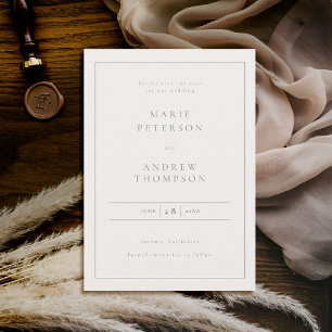 Save The Date Typographie classique formelle Mariage de trame De