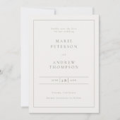 Save The Date Typographie classique formelle Mariage de trame De (Devant)