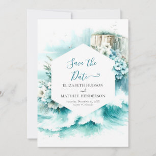 Save The Date Typographie Cliff Mariage nautique
