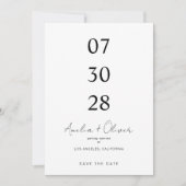 Save The Date Typographie de script d'annonce de mariage minimal (Devant)