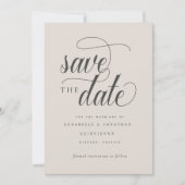 Save The Date Typographie de script décontracté (Devant)