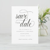 Save The Date Typographie de script décontractée (Debout devant)