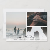 Save The Date Typographie de script Enregistrer la date 4 Collag (Devant)