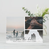 Save The Date Typographie de script Enregistrer la date 4 Collag (Debout devant)