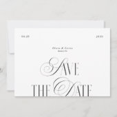 Save The Date Typographie de script moderne Photo (Devant)