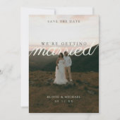 Save The Date Typographie de script moderne Photo  (Devant)