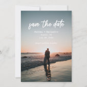 Save The Date Typographie de script moderne Photo Mariage (Devant)
