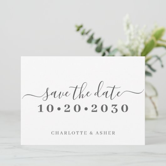 Save The Date Typographie De Script Simple Et Branchée Enregistr (Debout devant)