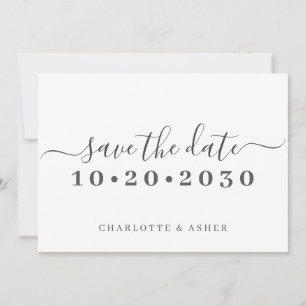Save The Date Typographie De Script Simple Et Branchée Enregistr