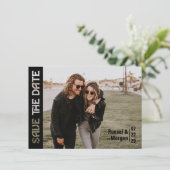 Save The Date Typographie de style moderne Photo Décontracté (Debout devant)