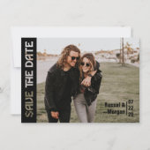 Save The Date Typographie de style moderne Photo Décontracté (Devant)