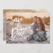 Save The Date Typographie de Whimsical CalligraphyEnregistrer la (Devant / Derrière)