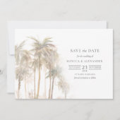 Save The Date Typographie Des Arbres Tropicaux Enregistrer La Da (Devant)