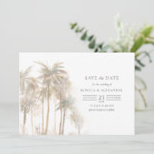 Save The Date Typographie Des Arbres Tropicaux Enregistrer La Da (Debout devant)