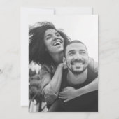 Save The Date Typographie du script de la Marine d'or (Dos)