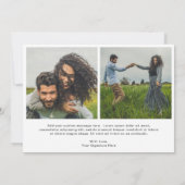 Save The Date Typographie élégante de style pour mariage moderne (Dos)