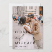 Save The Date Typographie Élégante Enregistrer la Date Photo Min (Devant)