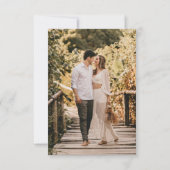 Save The Date Typographie Élégante Photo Mariage Transparent (Dos)