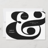 Save The Date Typographie en gras minimum Mariage d'esperie noir (Devant)