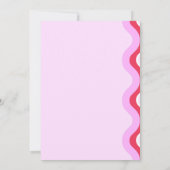 Save The Date Typographie en Gras Retro Wave rose et rouge Scrip (Dos)