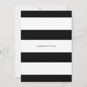 Save The Date Typographie Gras Italique Noir et Blanc (Dos)