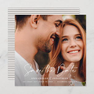 Save The Date Typographie manuscrite moderne mariage 1 photo