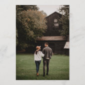 Save The Date Typographie manuscrite photo recouverte de blanc (Dos)