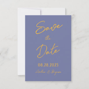 Save The Date Typographie Mariage Blueberry Sunshine