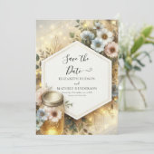 Save The Date Typographie minimal Mason Jar Mariage (Debout devant)