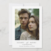 Save The Date Typographie minimal Mason Jar Mariage (Dos)