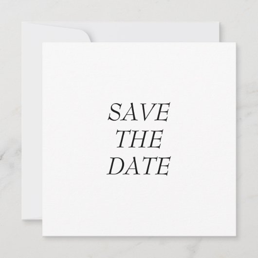 Save The Date Typographie minimale Enregistrer la date (Devant)