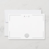 Save The Date Typographie minimale Mariage Shell noir et blanc (Dos)