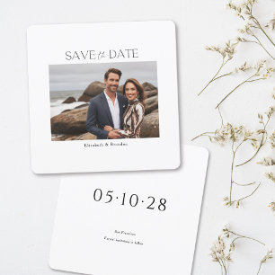 Save The Date Typographie minimaliste photo paysage moderne
