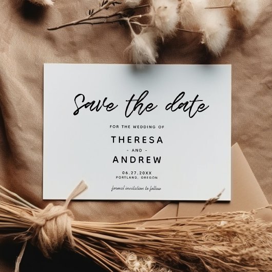 Save The Date Typographie moderne