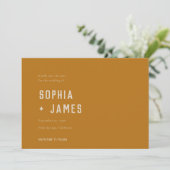 Save The Date Typographie moderne Boho Ochre Burnt Orange (Debout devant)