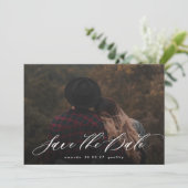 Save The Date Typographie moderne Calligraphie blanc superpositi (Debout devant)