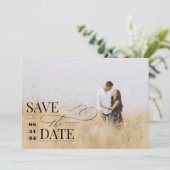 Save The Date Typographie moderne et design Enregistrer la photo (Debout devant)