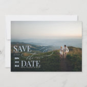 Save The Date Typographie moderne et design Enregistrer la photo (Devant)