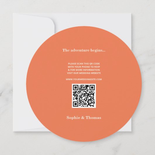 Save The Date Typographie moderne Gras Mariage Enregistrer la da (Dos)