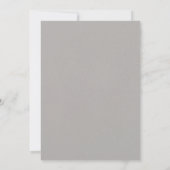 Save The Date Typographie moderne grise et blanche mouchetée (Dos)