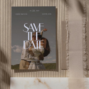 Save The Date Typographie Moderne Magazine Minimaliste Vintage P