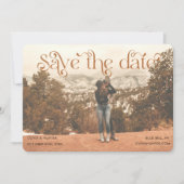 Save The Date Typographie moderne Mariage photo Enregistrer la d (Devant)
