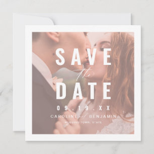 Save The Date Typographie moderne mariage photo enregistrer la d